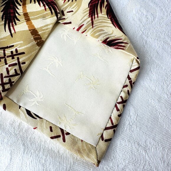 NEW! Tommy Bahama Neck Tie Havana Palms 100% Silk Damask Old Havana Collection - Picture 11 of 11